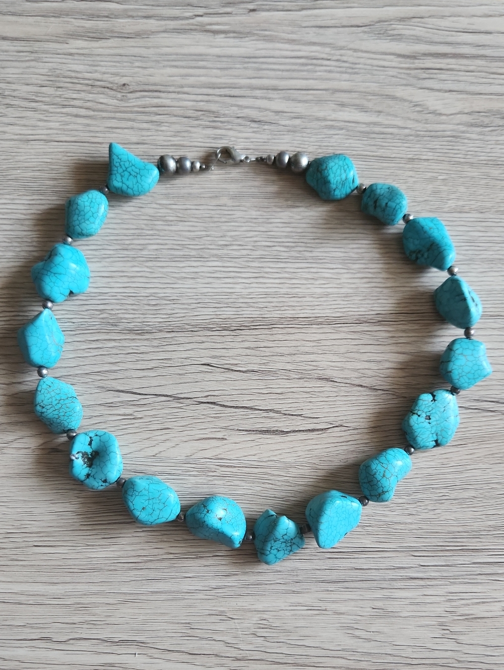 Turquoise Stone Bead Necklace - Women Jewelry